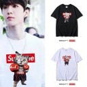シュプリーム tシャツ コピー supreme 半袖 カットソー ペアお揃いキャラクター付き 激安人気