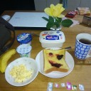 ０時半起き♪　今日は訪問看護♪