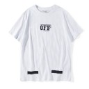 2018春夏人気定番新作OFF-WHITEオフホワイト コピーOFFプリントクルーネックカジュアルTシャツ半袖2色可選