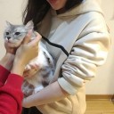 ペット 写真でオーダーメイドブレスレット ニャンガールパーカー猫抱っこ用服