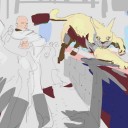 飛びかかるオオヤマネコ