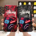 ステューシーiphoneXSケース 落書き ヴィトン Tシャツ ペアお揃い