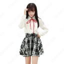 学園制服 コスプレ衣装 文化祭 体育祭 ユニフォーム コスチューム 欧米日本韓国風学校制服 日常着 チェック柄スカートパンツ 日常服