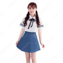 欧米日本韓国学生制服 水兵服 海軍風制服 上下セット