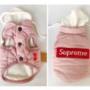 ペット服 シュプリーム ブランド人気 犬服 フッド付き コピー パーカー ジャケット supreme 猫服