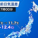 【 １０ ℃ 以上 】気温が低くなりました。