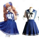 学園制服 コスプレ衣装 文化祭 体育祭 ロリータ風スカート ユニフォーム 半袖 コスチューム