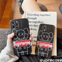 Supreme KAWS コラボ iPhone12pro maxケース エルメス アイフォン12プロレザーケース