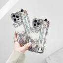 綺麗 花柄 金具ロゴ付き 手帳型ブランドスマホケース新発売!!