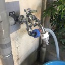 蛇口２個付き水道栓