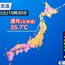 北海道から九州にかけての15の道県に熱中症警戒アラートが発表されています。