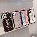 イヴサンローランアイフォーン13/12ハート柄スマホケース  セリーヌ ケース
