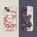 Supreme カウズ コラボ iPhone13pro maxケース シャネル iPhone13 Proケース チェーン付き