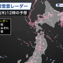 【　弱い 冬型の気圧配置　】／断続的に雪が降っています。