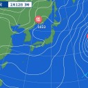 本州の南岸を再び低気圧が通過する予想です。