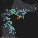 （ 旭川 0.0 ３３ μ ）／（ 寿都 0.0 ２７ μ ）／（ 函館・仁木・共和町≒泊原発 0.0 ２６ μ ）…