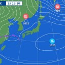 【　西から　雨や雪、　】