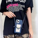 ysl 携帯ケース iphone13mini/13promax 金属ロゴ付き
